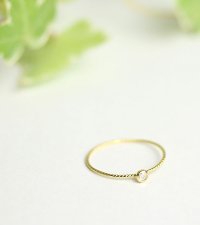 完全受注生産　hr-292 ミニローズカットダイヤリング（お届け2〜6週間）