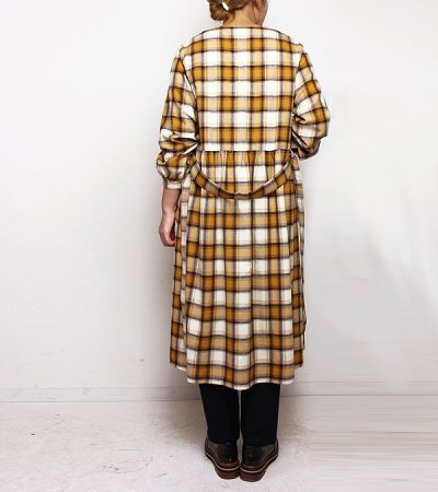 画像7: 80%OFF!レーヨンウールチェックコートドレス rayon wool check coat dress 《セール商品につき返品不可》