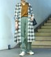 画像8: 80%OFF！レーヨンウールチェックコートドレス　rayon wool check coat dress　《セール商品につき返品不可》