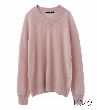 画像5: 40%OFF!ファインメリノブークレーニットVネックプルオーバー Fine merino boucle knit v/n p/o《セール商品につき返品不可》