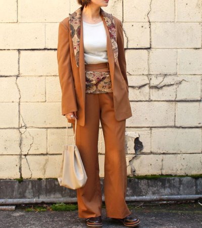 画像3: 40%OFF！ヴィンテージファブリックカラーテーラードジャケット　circa make vintage fabric collar tailored jacket《セール商品につき返品不可》
