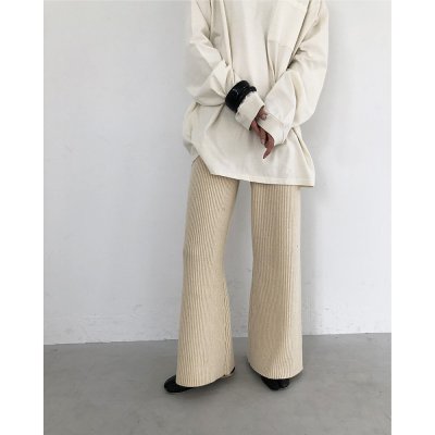 画像1: 30%OFF！フレアニットパンツ　Flare Knit Pants《セール商品につき返品不可》