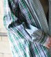 画像2: 【SEA BERTH別注】ワイドヘムパフスリーブノーカラーチェックシャツ 2【circa make widehem puff sleeve no collar check shirt】 (2)