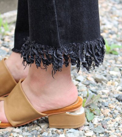 画像6: 20%OFF！フリンジスリムデニムパンツ(ブラック)　fringe slim denim pants《セール商品につき返品不可》