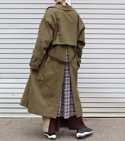 画像2: 50%OFF！ネルガウンスリットトレンチコート（レディース）　circa make nel gown slit trench coat（ladies）《セール商品につき返品不可》