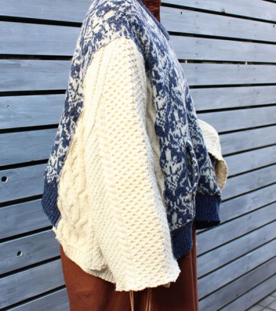画像3: 40%OFF！アウトサイドノルディックワイドニットトップ(フロント/ノルディック)　circa make outside nordic wide knit top《セール商品につき返品不可》