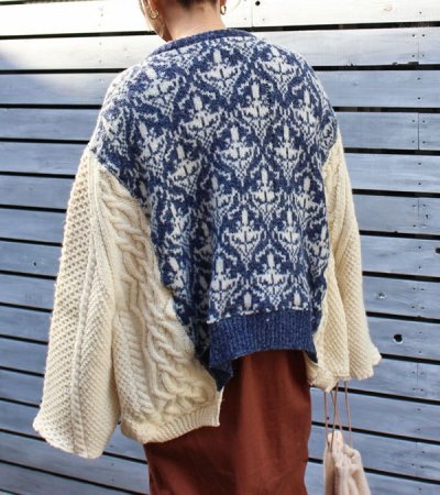 画像4: 40%OFF！アウトサイドノルディックワイドニットトップ(フロント/ノルディック)　circa make outside nordic wide knit top《セール商品につき返品不可》