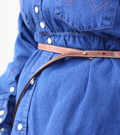 画像4: 40%OFF！ショールカラーデニムウエスタンミニワンピース/ウィズベルト　circa make shawlcollor denim western mini onepiece w/belt《セール商品につき返品不可》