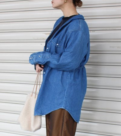 画像7: 40%OFF！ショールカラーデニムウエスタンミニワンピース/ウィズベルト　circa make shawlcollor denim western mini onepiece w/belt《セール商品につき返品不可》
