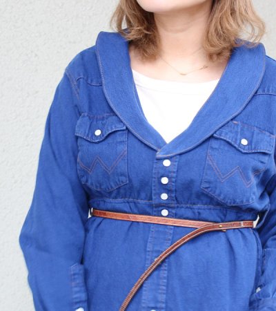 画像5: 40%OFF！ショールカラーデニムウエスタンミニワンピース/ウィズベルト　circa make shawlcollor denim western mini onepiece w/belt《セール商品につき返品不可》