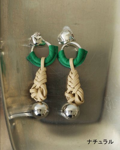 画像5: 30%OFF！レザーブレイドイヤリング　Leather Braid Earring《セール商品につき返品不可》