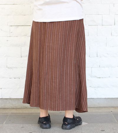 画像7: 50%OFF！リネンストライプタックロングスカート《セール商品につき返品不可》