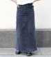 画像1: ロングデニムスカート(length100)　circa make long denim skirt (1)