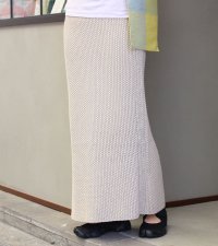 30%OFF！リネンニットスカート　Line Knit Skirt　《セール商品につき返品不可》