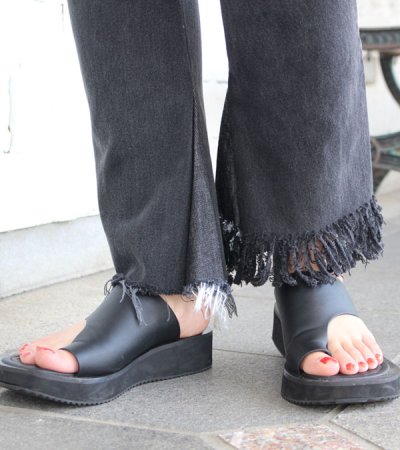画像7: 20%OFF！フリンジフレアデニムパンツ（ブラック）　circa make fringe denim pants《セール商品につき返品不可》