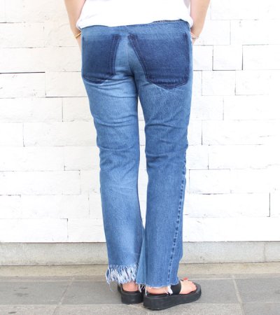 画像6: 20%OFF！フリンジフレアデニムパンツ（ブルー）　circa make fringe denim pants《セール商品につき返品不可》