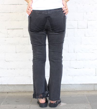 画像6: 20%OFF！フリンジフレアデニムパンツ（ブラック）　circa make fringe denim pants《セール商品につき返品不可》