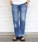 画像2: フリンジフレアデニムパンツ（ブルー）　circa make fringe denim pants (2)