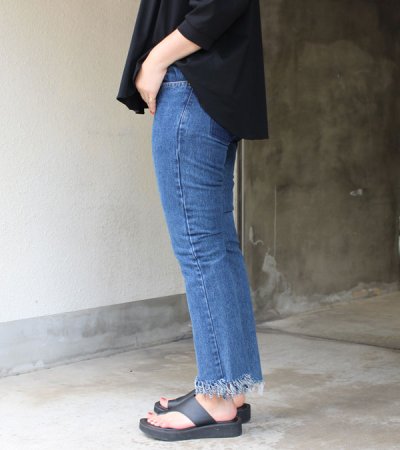 画像5: 20%OFF！フリンジスリムデニムパンツ（ブルー）　fringe slim denim pants《セール商品につき返品不可》