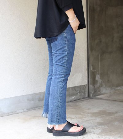 画像4: 20%OFF！フリンジスリムデニムパンツ（ブルー）　fringe slim denim pants《セール商品につき返品不可》