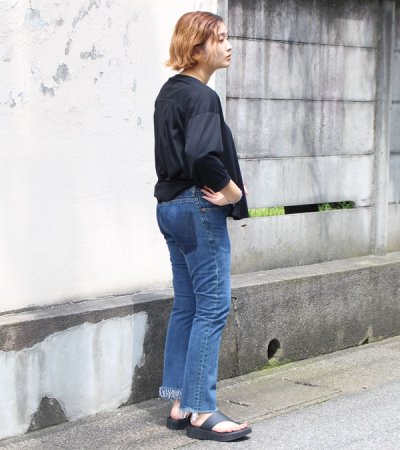画像3: 20%OFF！フリンジスリムデニムパンツ（ブルー）　fringe slim denim pants《セール商品につき返品不可》