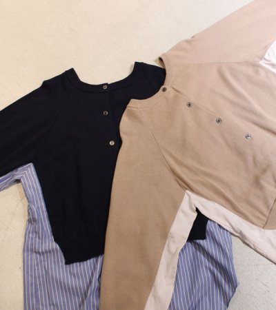 画像14: 50%OFF！コットンニット×トルファンローンストライプ　ドッキング2WAYプルオーバー《セール商品につき返品不可》