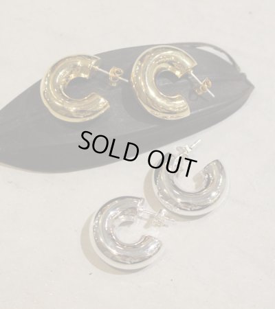 画像1: チャンキーフープピアス　Chunky Hoop Pierce(Silver925)