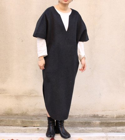 画像1: ウールカフタンドレス　Wool Caftan Dress