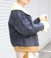 画像3: ボアカラーデニムジャケット【circa make boa collar denim jacket】 (3)