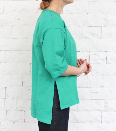 画像3: 30%OFF!コットンクリンプジャージーサイドスリットTシャツ《セール商品につき返品不可》