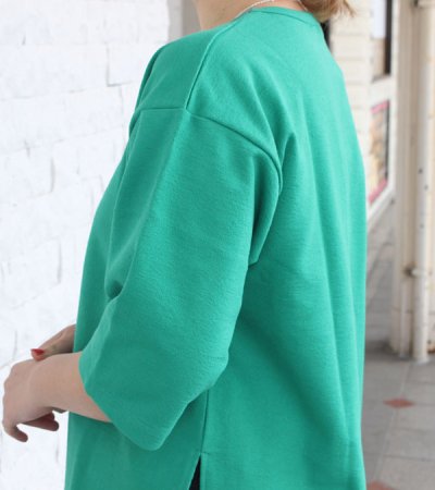 画像6: 30%OFF!コットンクリンプジャージーサイドスリットTシャツ《セール商品につき返品不可》