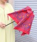 画像6: スカーフ柄晴雨兼用折り畳み傘(ウッドハンドル)