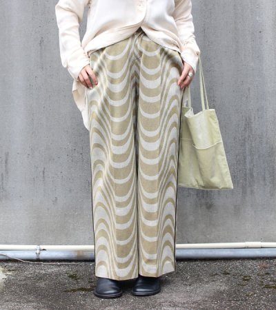 画像1: 20%OFF！パイピングジャガードパンツ　piping jacquard pants《セール商品につき返品不可》