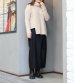 画像2: 40%OFF！ラムウールリブニットハイネックプルオーバー《セール商品につき返品不可》 (2)