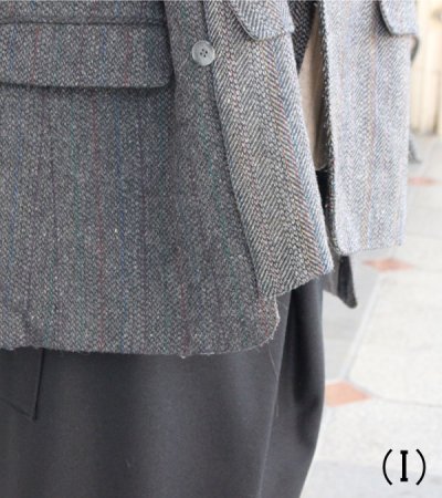 画像31: 30%OFF!ノーカラーワイドジャケット circa make no collar wide jacket(グレー)《セール商品につき返品不可》