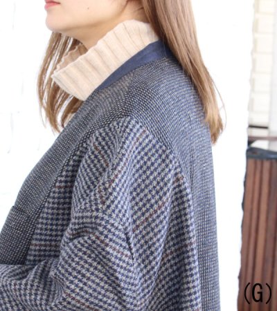 画像12: 30%OFF!ノーカラーワイドジャケット circa make no collar wide jacket(グレー)《セール商品につき返品不可》