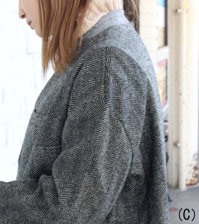 画像19: 30%OFF!ノーカラーワイドジャケット circa make no collar wide jacket(グレー)《セール商品につき返品不可》