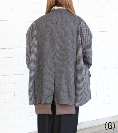 画像11: 30%OFF!ノーカラーワイドジャケット circa make no collar wide jacket(グレー)《セール商品につき返品不可》