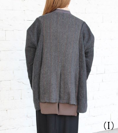 画像28: 30%OFF!ノーカラーワイドジャケット circa make no collar wide jacket(グレー)《セール商品につき返品不可》