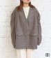画像9: 30%OFF！ノーカラーワイドジャケット　circa make no collar wide jacket（ブラウン）《セール商品につき返品不可》