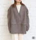 画像9: 30%OFF！ノーカラーワイドジャケット　circa make no collar wide jacket（ブラウン）《セール商品につき返品不可》