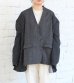 画像1: 30%OFF！ノーカラーワイドジャケット　circa make no collar wide jacket（グレー）《セール商品につき返品不可》 (1)