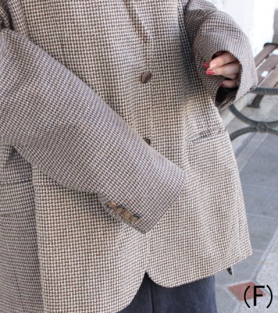 画像6: 30%OFF！ノーカラーワイドジャケット　circa make no collar wide jacket（ブラウン）《セール商品につき返品不可》