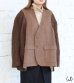 画像29: 30%OFF！ノーカラーワイドジャケット　circa make no collar wide jacket（ブラウン）《セール商品につき返品不可》