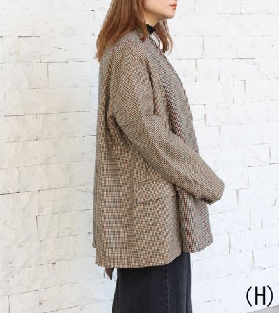 画像17: 30%OFF！ノーカラーワイドジャケット　circa make no collar wide jacket（ブラウン）《セール商品につき返品不可》