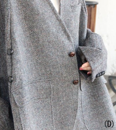 画像27: 30%OFF!ノーカラーワイドジャケット circa make no collar wide jacket(グレー)《セール商品につき返品不可》