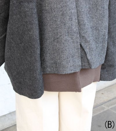 画像14: 30%OFF!ノーカラーワイドジャケット circa make no collar wide jacket(グレー)《セール商品につき返品不可》