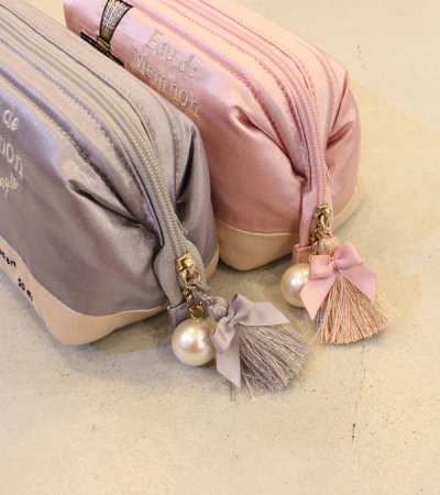 画像2: パフューム刺繍ワイヤーポーチ