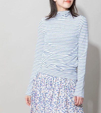 画像2: 30%OFF！ツイストクレープジャージタートルネックプルオーバー《セール商品につき返品不可》