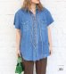 画像2: 20%OFF！レースアップデニムウエスタンシャツ　circa make lace up denim western shirt《セール商品につき返品不可》 (2)